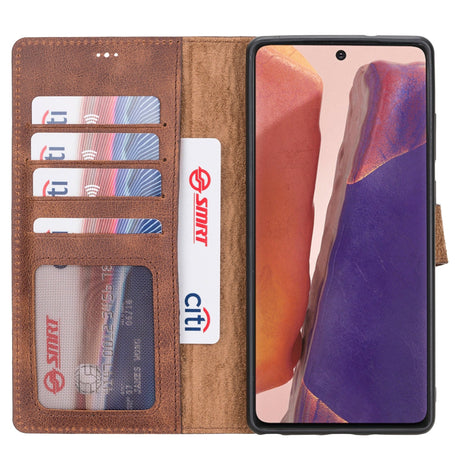 Samsung Galaxy Note 20 Magnetic Detachable Leather Wallet Case by Hardiston - premium Samsung Note 20 Cases