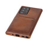 Samsung Galaxy Note 20 Ultra Snap - on Full Cover Leather Case with Credit Card Slots by Hardiston - premium Samsung Note 20 Cases