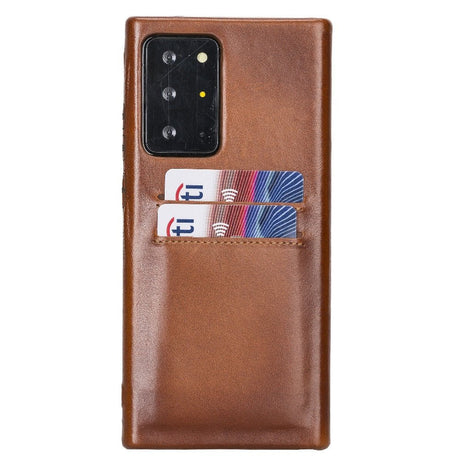 Samsung Galaxy Note 20 Ultra Snap - on Full Cover Leather Case with Credit Card Slots by Hardiston - premium Samsung Note 20 Cases