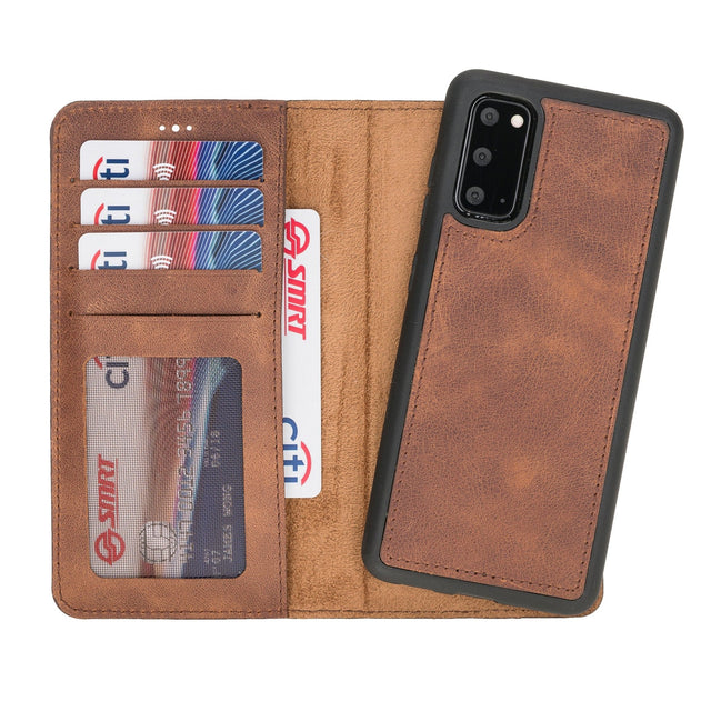 Samsung Galaxy S20 Magnetic Detachable Leather Wallet Case by Hardiston - premium Samsung S - 20 Cases
