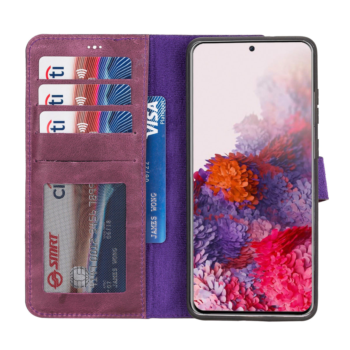 Samsung Galaxy S20 Plus Magnetic Detachable Leather Wallet Case by Hardiston - premium Samsung S - 20 Cases