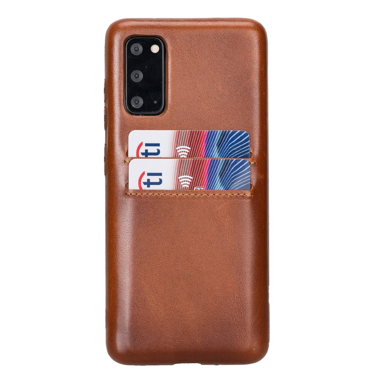 Samsung Galaxy S20 Snap - on Full Cover Leather Case with Credit Card Slots by Hardiston - premium Samsung S - 20 Cases