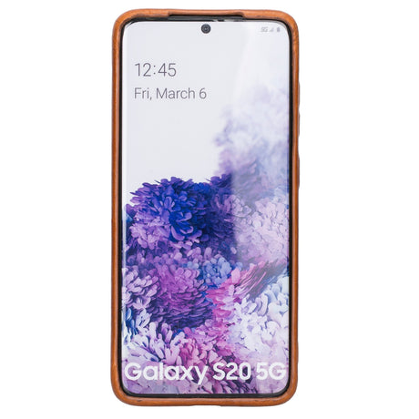 Samsung Galaxy S20 Snap - on Full Cover Leather Case with Credit Card Slots by Hardiston - premium Samsung S - 20 Cases