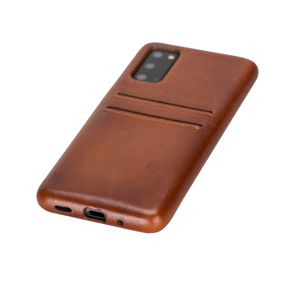 Samsung Galaxy S20 Snap - on Full Cover Leather Case with Credit Card Slots by Hardiston - premium Samsung S - 20 Cases