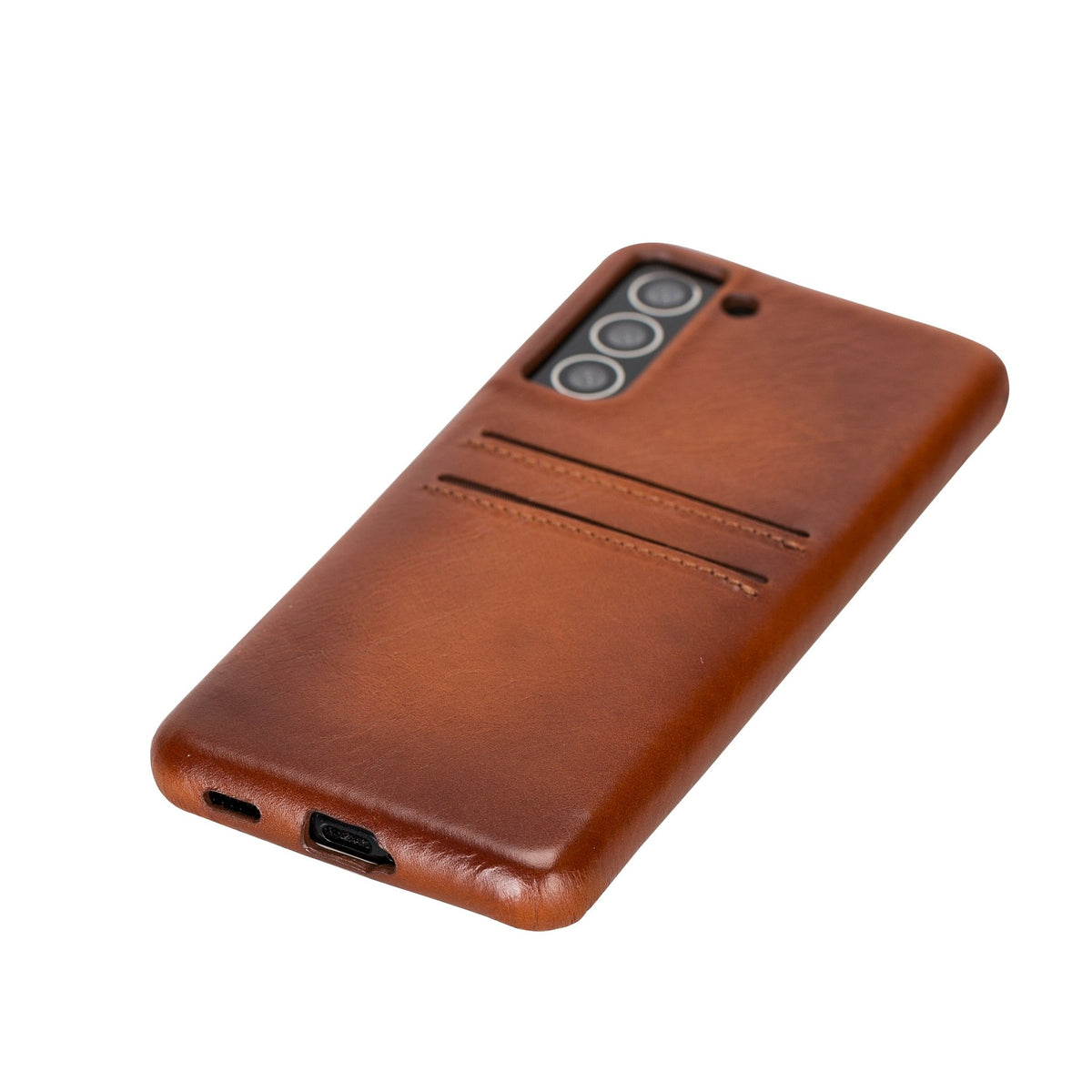 Samsung Galaxy S21 Snap - on Full Cover Leather Case with Credit Card Slots by Hardiston - premium Samsung S - 21 Cases