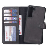 Samsung Galaxy S21FE Magnetic Detachable Leather Wallet Case by Hardiston - premium Samsung S - 21 Cases