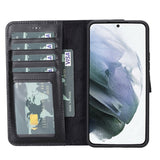 Samsung Galaxy S22 Magnetic Detachable Leather Wallet Case by Hardiston - premium Samsung S - 22 Cases