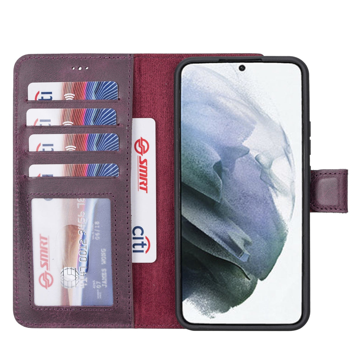 Samsung Galaxy S22 Plus Magnetic Detachable Leather Wallet Case by Hardiston - premium Samsung S - 22 Cases
