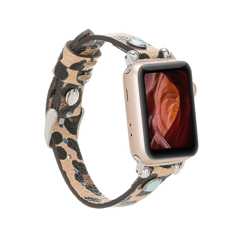 Slim Beady Leather Band for Apple Watch by Hardiston - premium Watch Bands - Apple