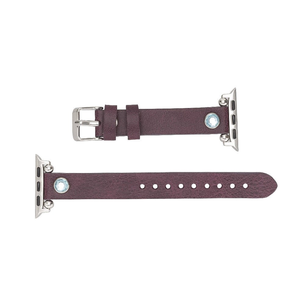 Slim Beady Leather Band for Apple Watch by Hardiston - premium Watch Bands - Apple