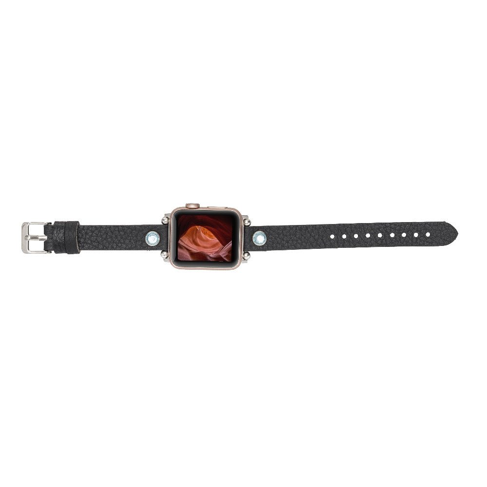 Slim Beady Leather Band for Apple Watch by Hardiston - premium Watch Bands - Apple