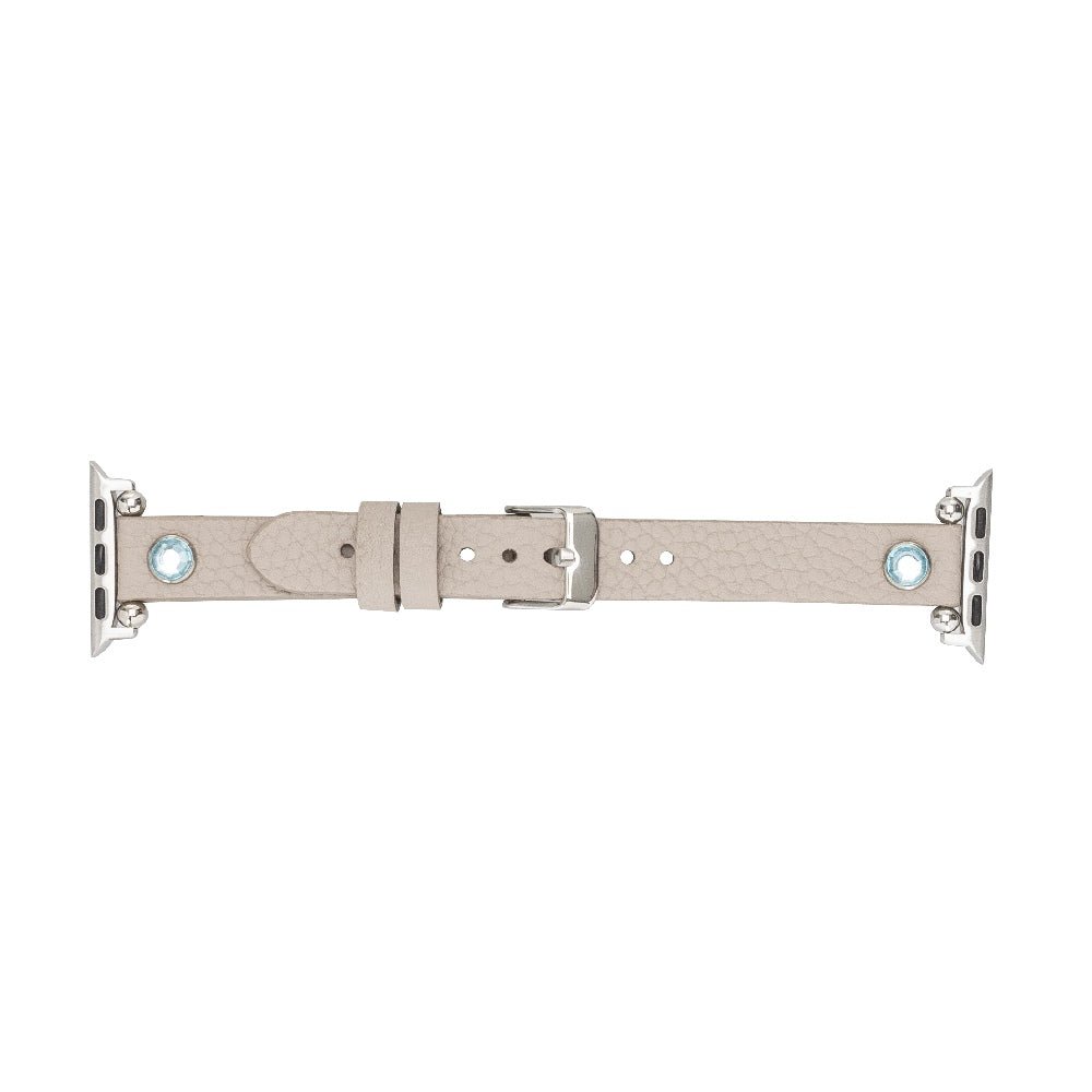 Slim Beady Leather Band for Apple Watch by Hardiston - premium Watch Bands - Apple
