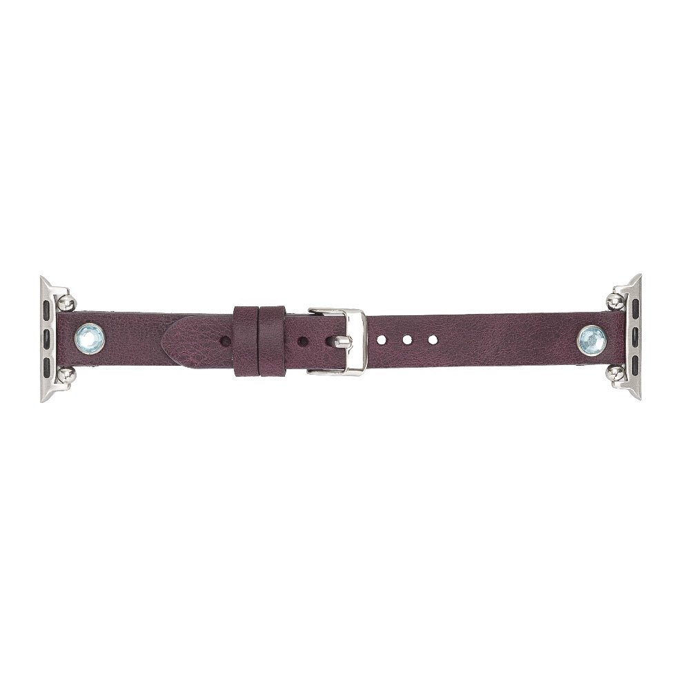 Slim Beady Leather Band for Apple Watch by Hardiston - premium Watch Bands - Apple