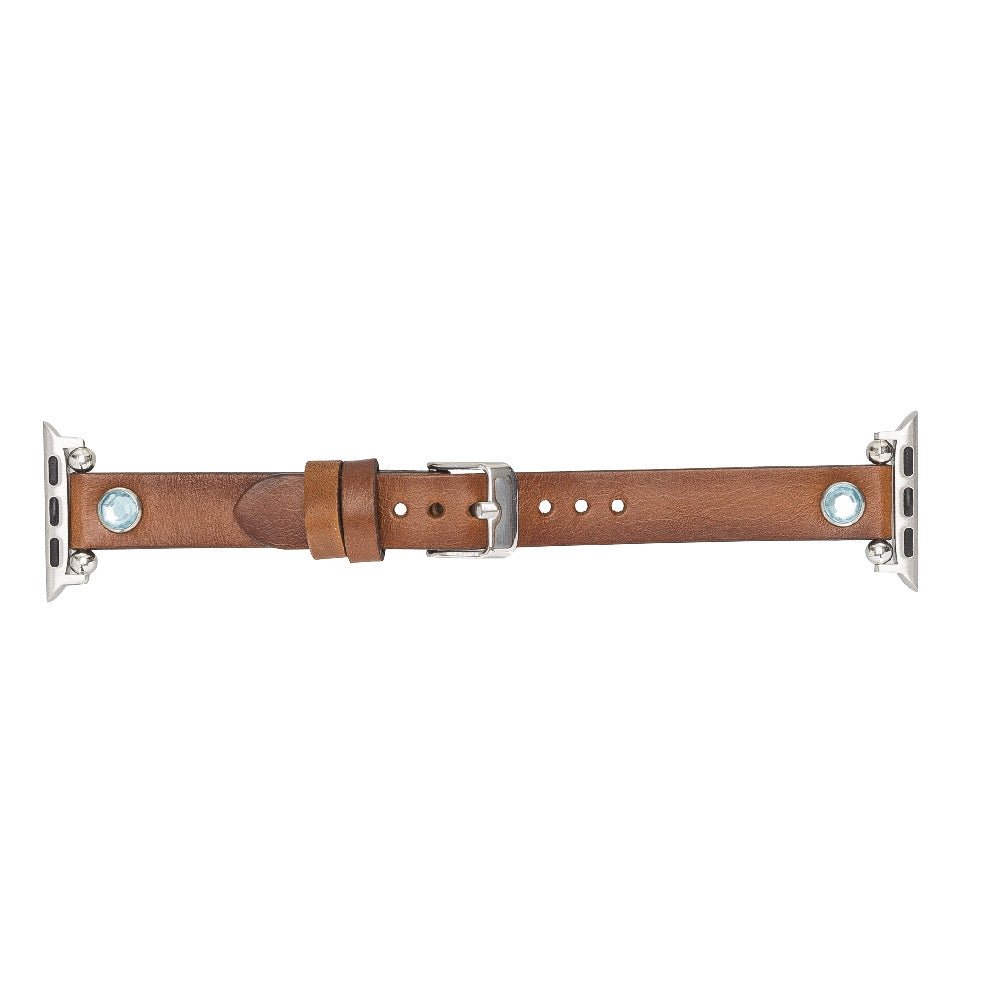 Slim Beady Leather Band for Apple Watch by Hardiston - premium Watch Bands - Apple