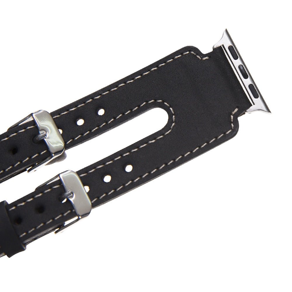 Twin Strap Leather Band for Apple Watch by Hardiston - premium Watch Bands - Apple