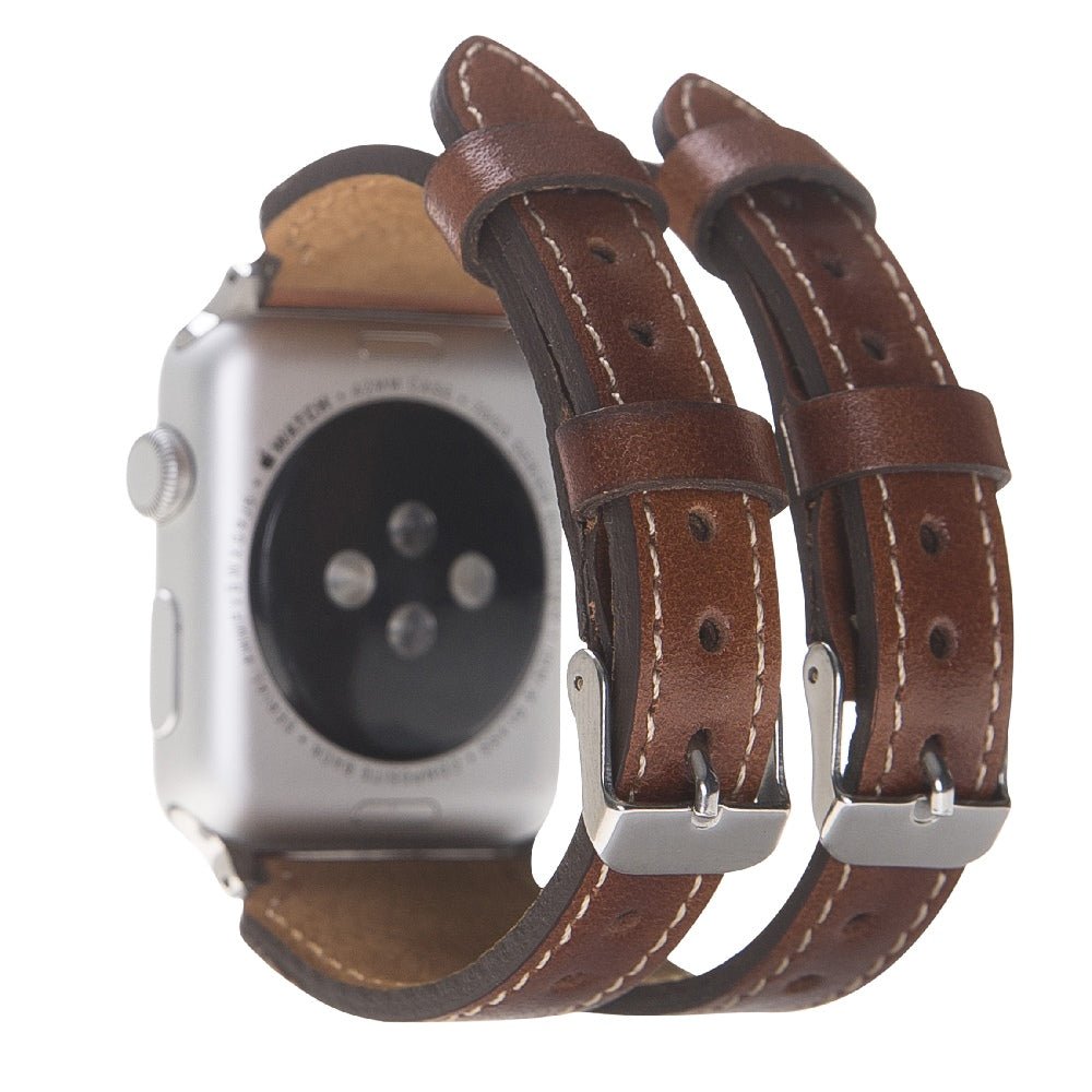 Twin Strap Leather Band for Apple Watch by Hardiston - premium Watch Bands - Apple