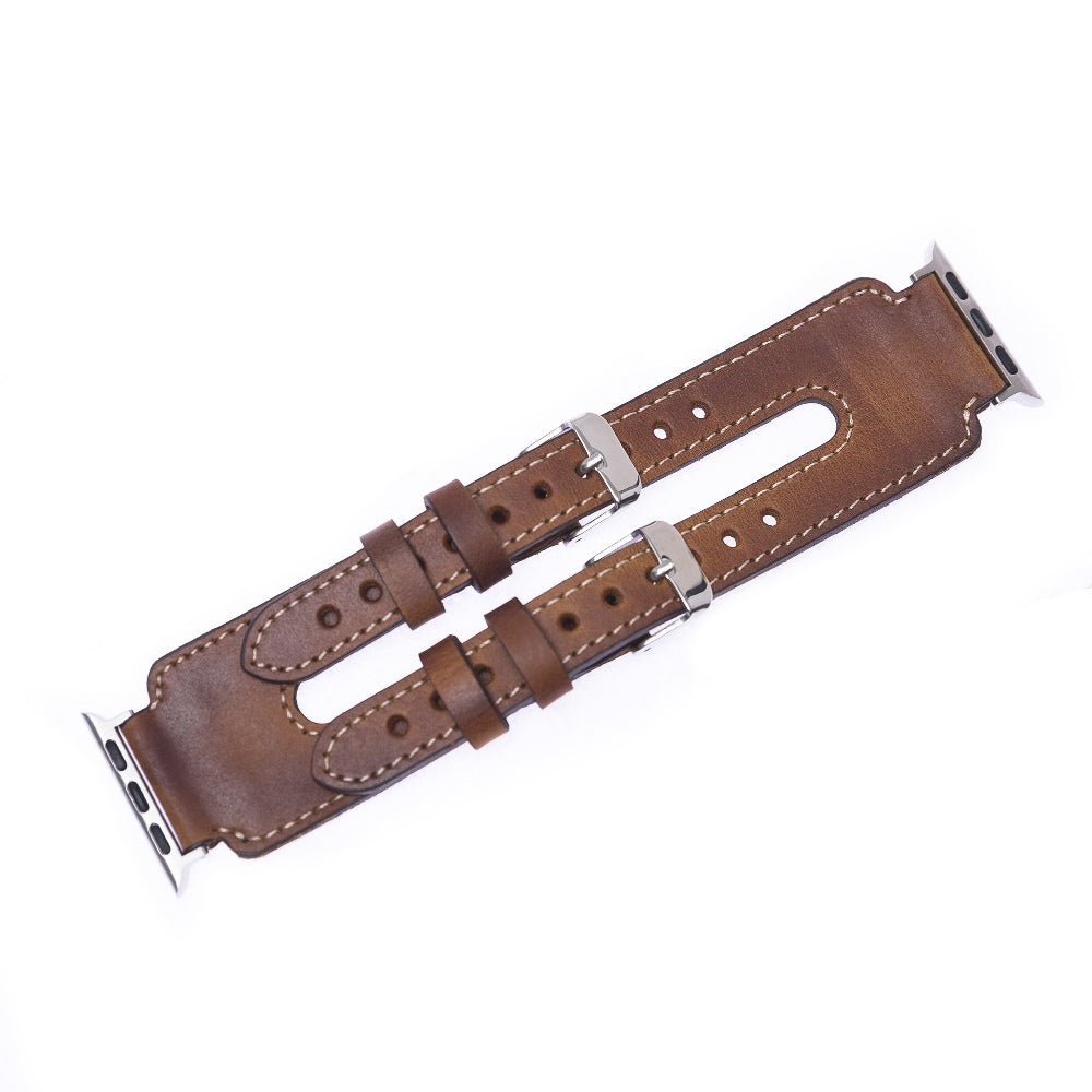 Twin Strap Leather Band for Apple Watch by Hardiston - premium Watch Bands - Apple