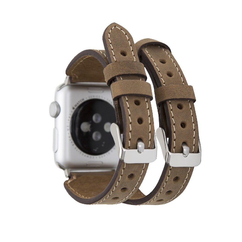 Twin Strap Leather Band for Apple Watch by Hardiston - premium Watch Bands - Apple
