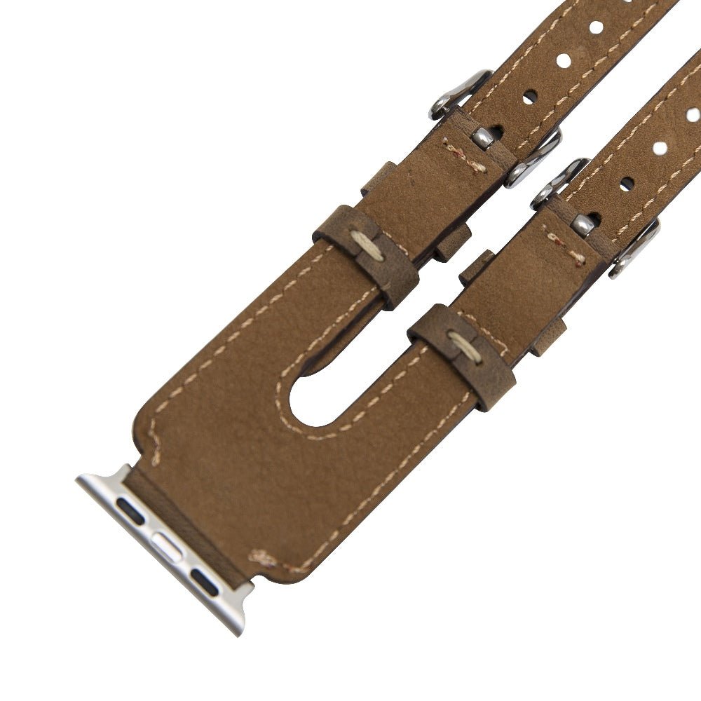 Twin Strap Leather Band for Apple Watch by Hardiston - premium Watch Bands - Apple