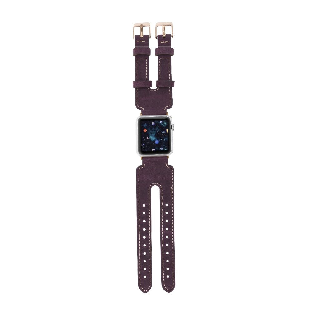 Twin Strap Leather Band for Apple Watch by Hardiston - premium Watch Bands - Apple