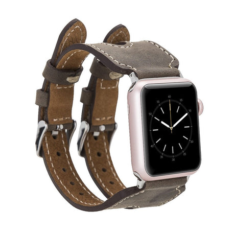 Twin Strap Leather Band for Apple Watch by Hardiston - premium Watch Bands - Apple