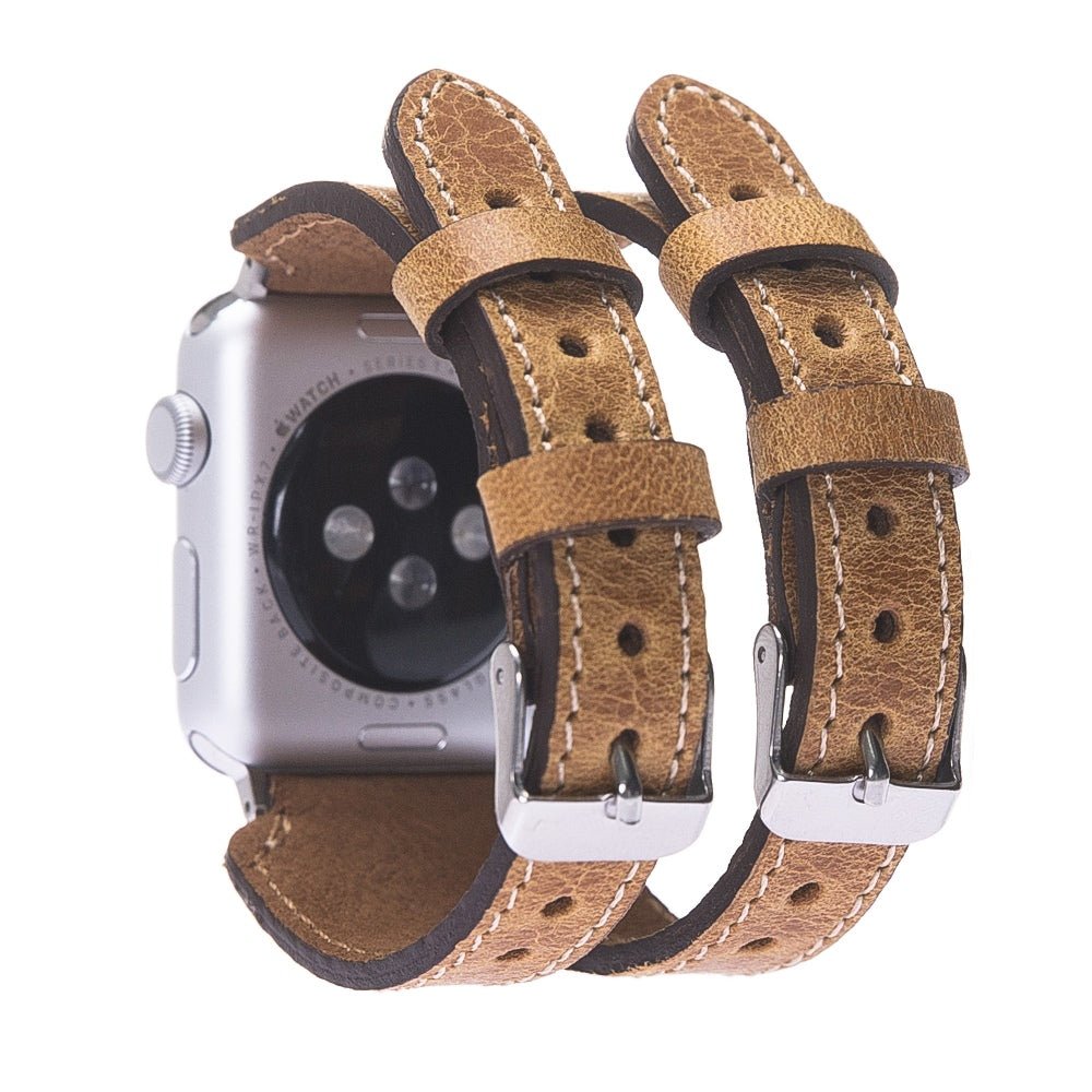 Twin Strap Leather Band for Apple Watch by Hardiston - premium Watch Bands - Apple