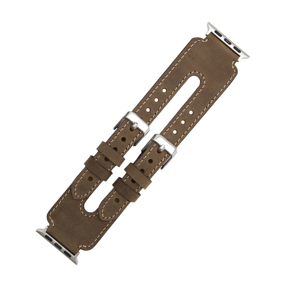 Twin Strap Leather Band for Apple Watch by Hardiston - premium Watch Bands - Apple