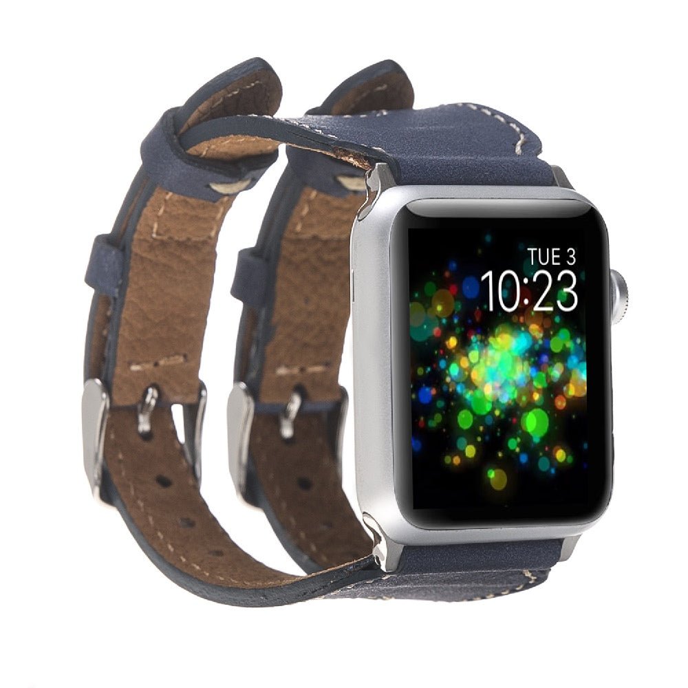 Twin Strap Leather Band for Apple Watch by Hardiston - premium Watch Bands - Apple