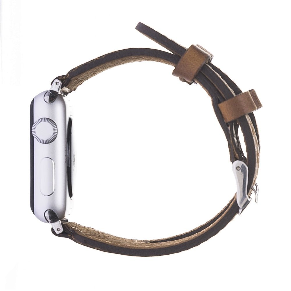 Twin Strap Leather Band for Apple Watch by Hardiston - premium Watch Bands - Apple